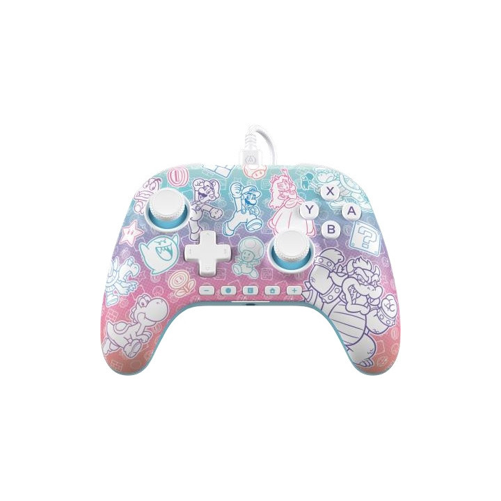 PowerA Mando con Cable para Nintendo Switch 2 - Efecto Hall - Mario Mushroom Kingdom