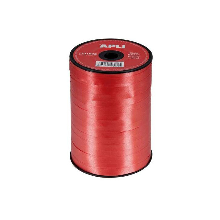 Apli Rollo de Cinta para Envolver Regalos de 7mmx400m - Color Rojo