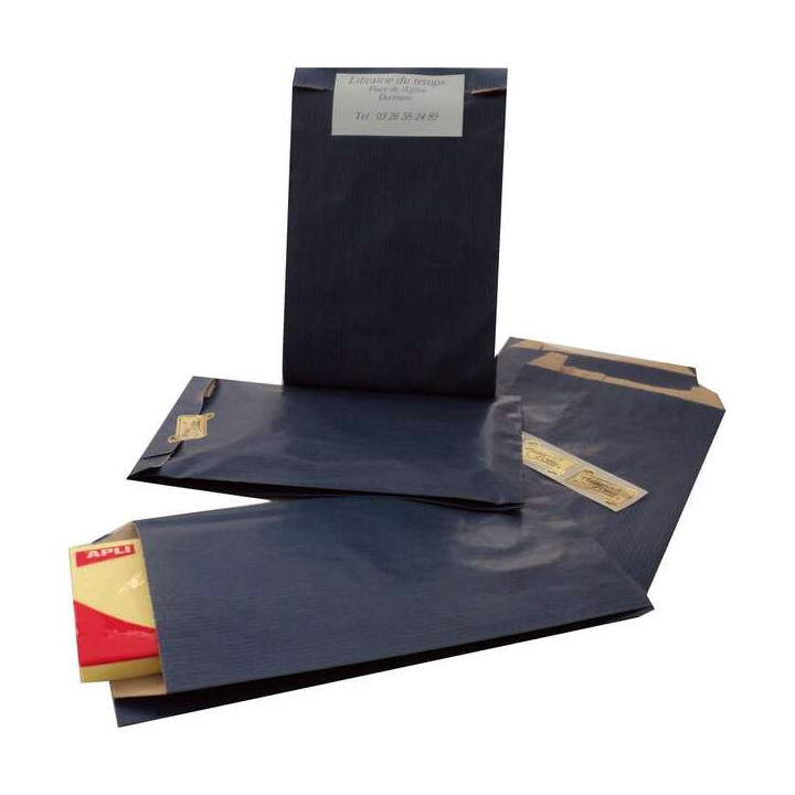 Apli Pack de 250 Sobres Kraft - Tamaño 24x43x7mm - Papel Kraft 50g/m² - Reutilizables y Reciclables - Color Azul