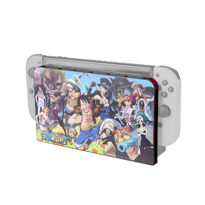 FR-TEC Carcasa Protectora One Piece Nintendo Switch One Piece Dressrosa - Protege el Dock y Evita Rayaduras - Incluye 6 Ranuras