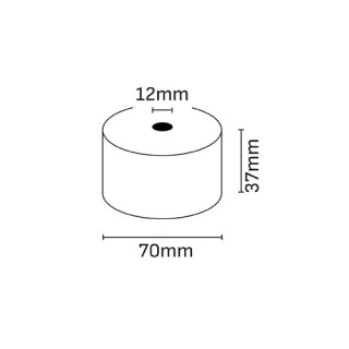 Oqonos Rollo de Papel Termico 37x70x12mm