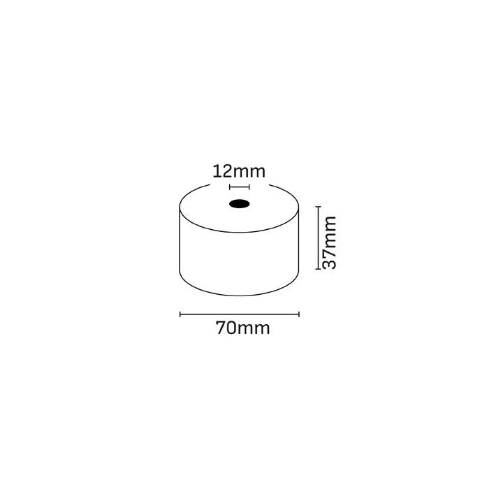 Oqonos Rollo de Papel Termico 37x70x12mm