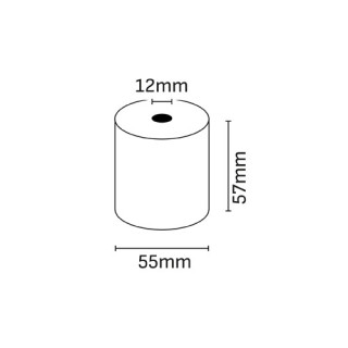 Oqonos Rollo de Papel Termico 57x55x12mm