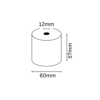 Oqonos Rollo de Papel Termico 57x60x12mm