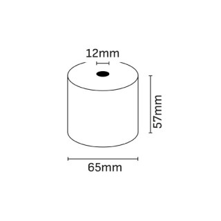 Oqonos Rollo de Papel Termico 57x65x12mm