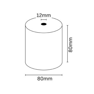 Oqonos Rollo de Papel Termico 80x80x12mm