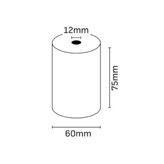 Oqonos Rollo de Papel Termico 75x60x12mm