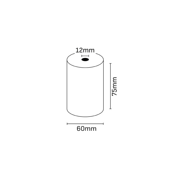 Oqonos Rollo de Papel Termico 75x60x12mm