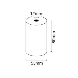 Oqonos Rollo de Papel Termico 80x55x12mm