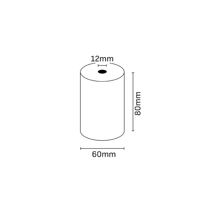 Oqonos Rollo de Papel Termico 80x60x12mm