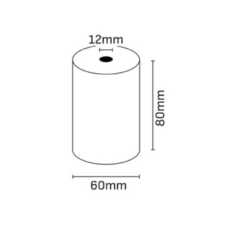 Oqonos Rollo de Papel Termico 80x65x12mm