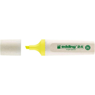 Edding 24 EcoLine Marcador Fluorescente - Punta Biselada - Trazo entre 2-5mm - 90% de Plastico Reciclado - Etiqueta Ecologica B