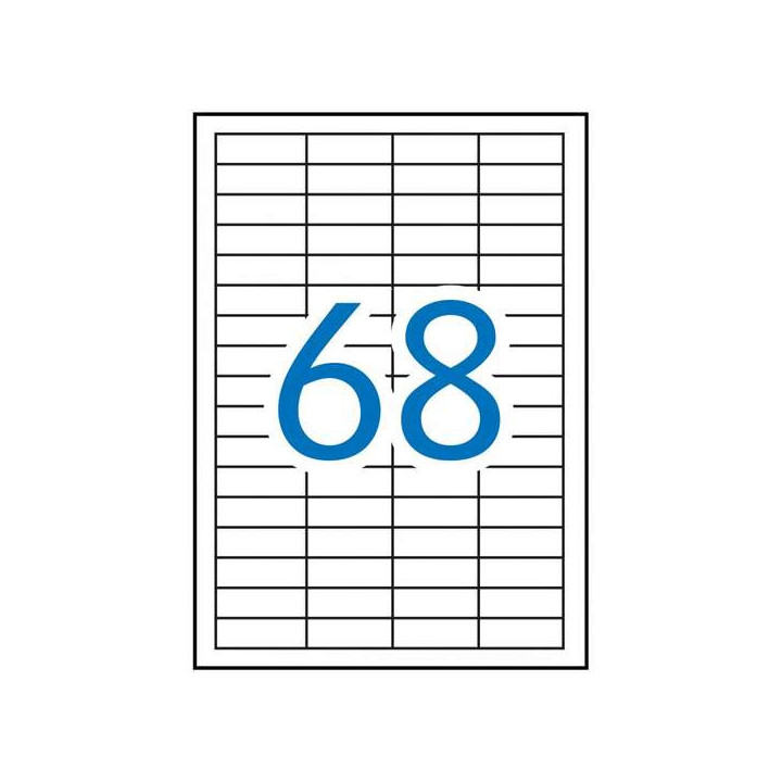 Apli Pack de 6.800 Etiquetas Rectangulares 48