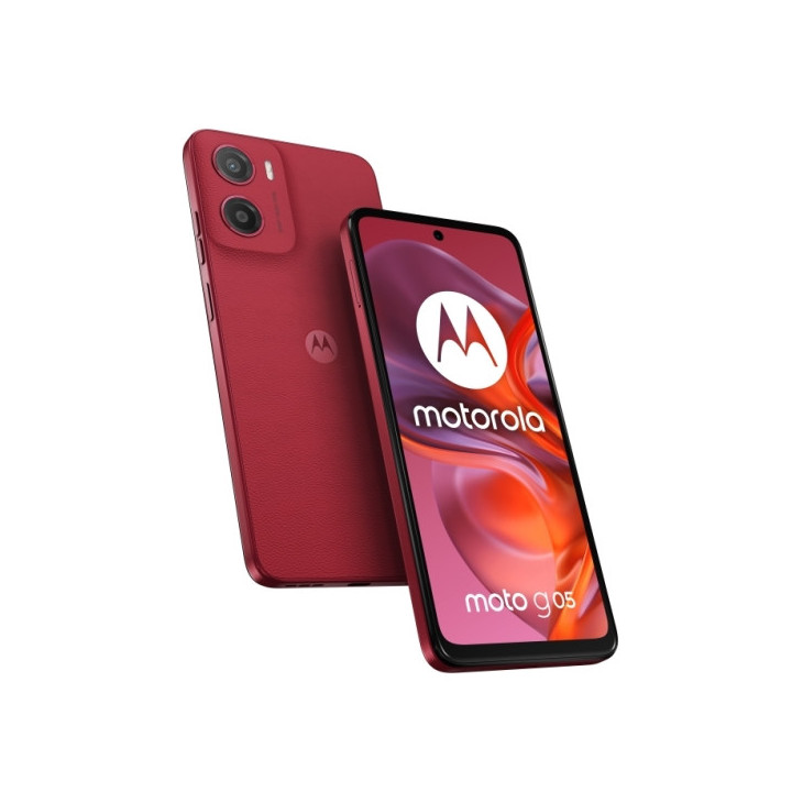 Motorola Moto G05 Smartphone Pantalla 6.67" - 4GB - 256GB - Camara 50mp - Bateria 5200mAh - Admite Carga de 18W - Color Rojo