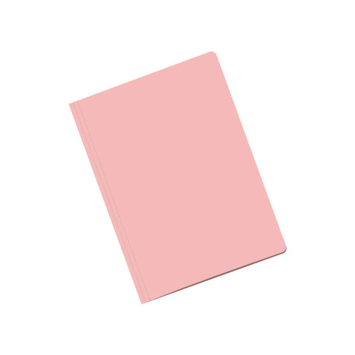Dohe Pack de 50 Subcarpetas de Cartulina - Tamaño Folio - Ranura para Fastener - Color Rosa Claro
