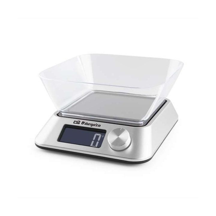 Orbegozo PC 1030 Bascula de Cocina Digital - Precision y Versatilidad en tus Recetas - Pantalla LCD Retroiluminada - Funcion Ta