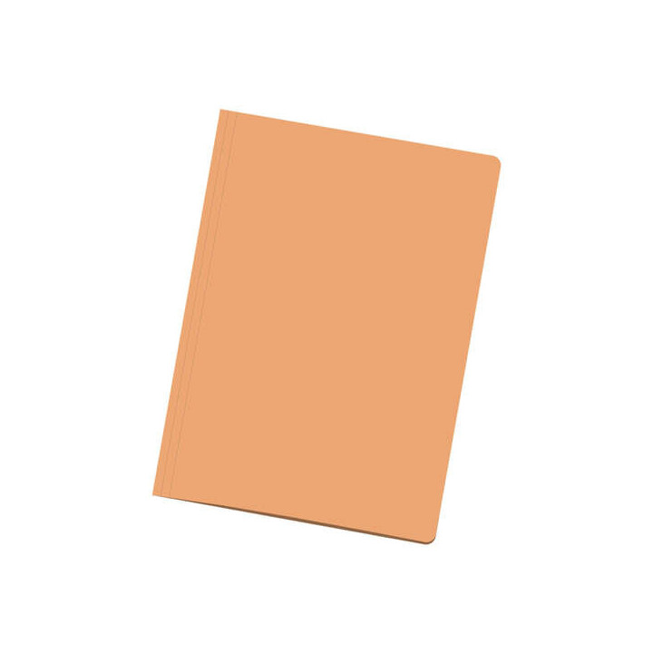 Dohe Pack de 50 Subcarpetas de Cartulina - Tamaño Folio - Ranura para Fastener - Color Naranja Claro
