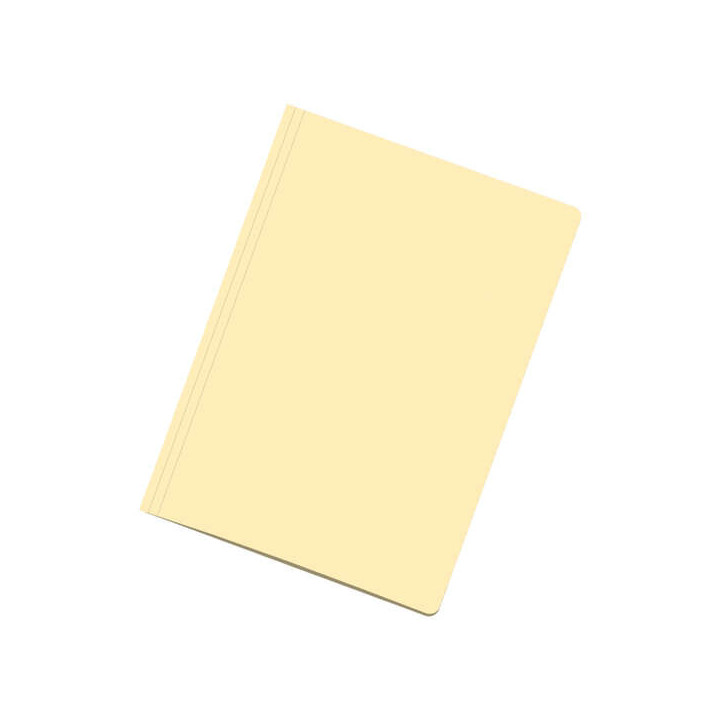 Dohe Pack de 50 Subcarpetas de Cartulina - Tamaño Folio - Ranura para Fastener - Color Amarillo Claro