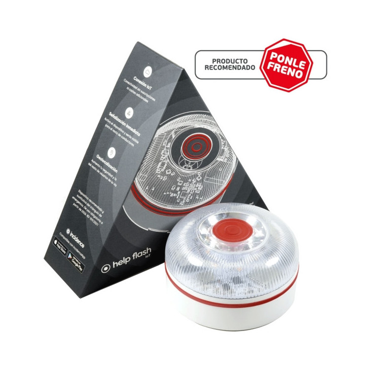 Help Flash IoT Baliza de Señalizacion de Emergencia V16 Conectada con DGT - Proteccion IP54 - Datos hasta Enero 2038