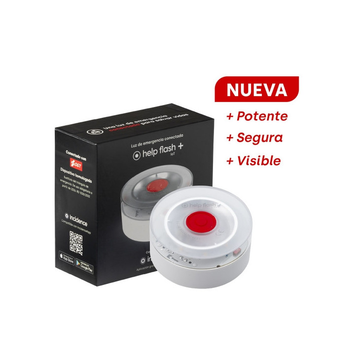 Help Flash IoT+ Baliza de Señalizacion de Emergencia V16 Conectada con DGT - Proteccion IP54 - Datos hasta Enero 2038
