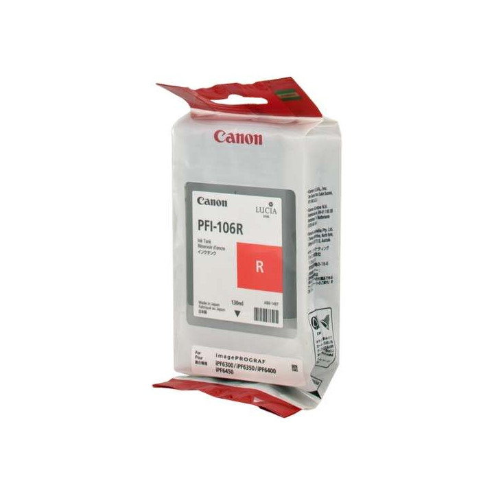 Canon PFI106 Rojo Cartucho de Tinta Original - PFI106R/6627B001