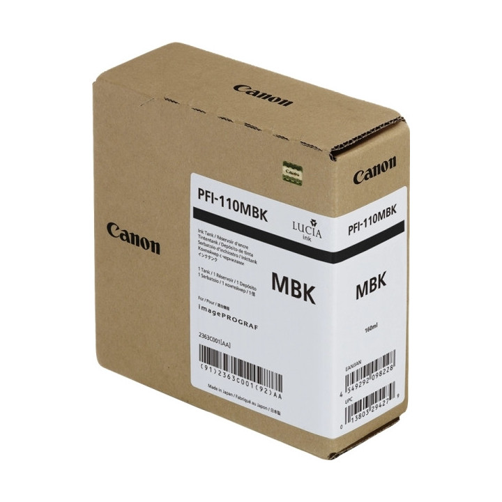 Canon PFI110 Negro Mate Cartucho de Tinta Original - 2363C001