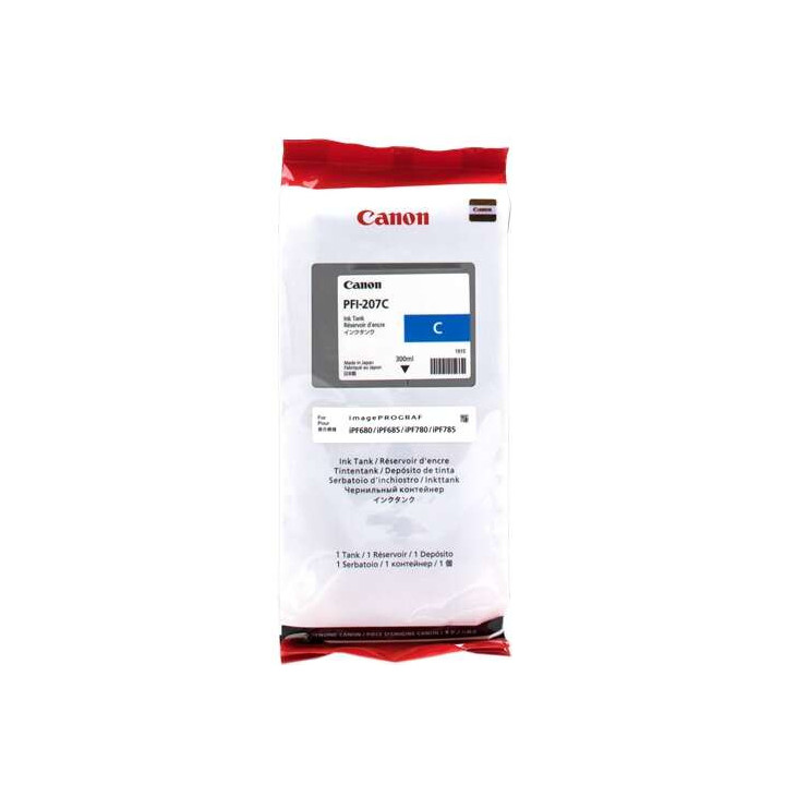 Canon PFI207 Cyan Cartucho de Tinta Original - PFI207C/8790B001