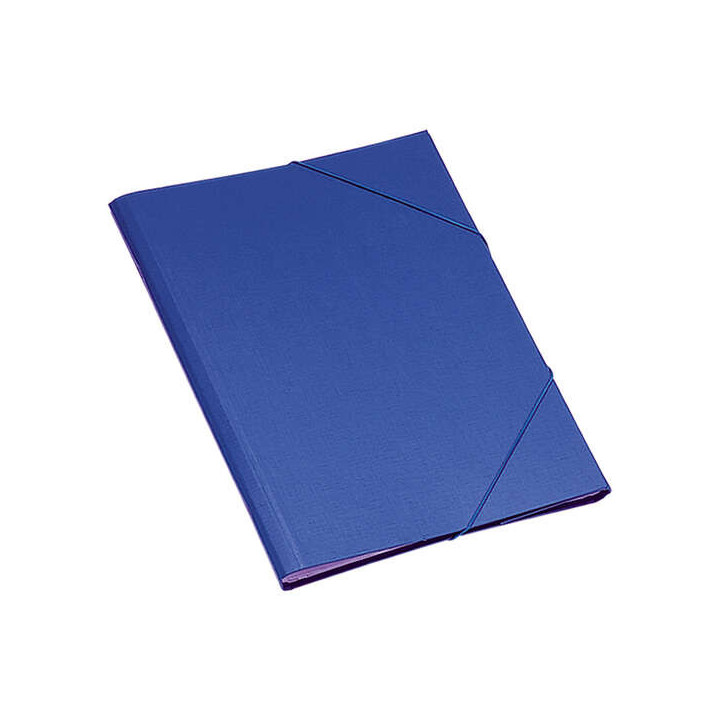 Dohe Carpeta Clasificadora 12 Departamentos - Formato Folio - Carton Plastificado - Cierre con Gomas - Color Azul