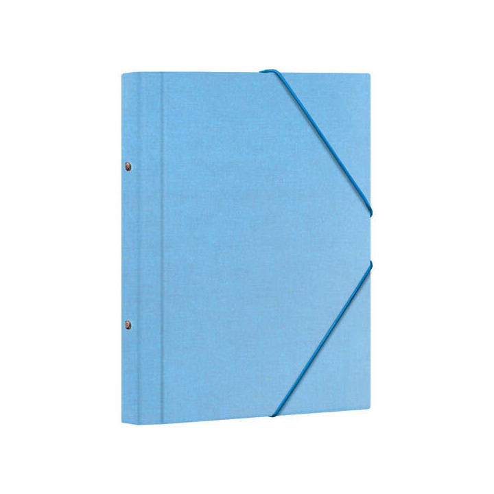 Dohe Carpeta Clasificadora 12 Departamentos - Formato Folio - Carton Plastificado - Cierre con Gomas - Color Azul Claro