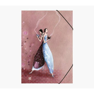 Pictura Gaëlle Boissonnard Carpeta con Cierre de Gomas - para Formato A4 - Cierre con Goma Elastica Redonda - Ideal para Organ