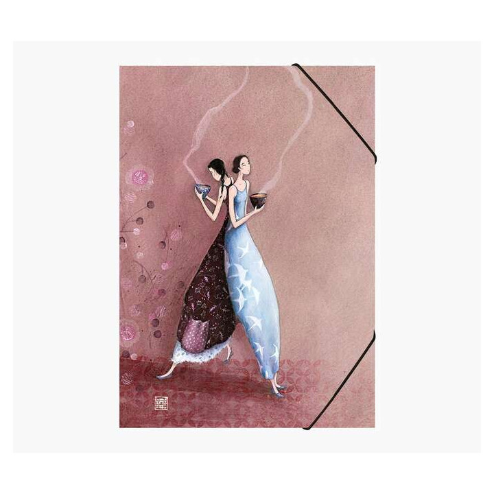 Pictura Gaëlle Boissonnard Carpeta con Cierre de Gomas - para Formato A4 - Cierre con Goma Elastica Redonda - Ideal para Organ