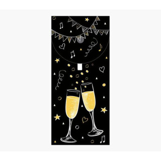 Pictura Tarjeta Money Cards - Tarjeta de Regalo Tipo Sobre Vertical - Tematica Flamencos - 9.6x21.3cm - Embolsada Individualmen