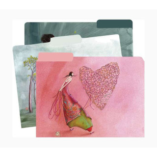 Pictura Gaëlle Boissonnard Carpeta con Pestañas - 30x24cm - Acabado en Barniz de Relieve UV - Laminado Mate Suave - Impresion