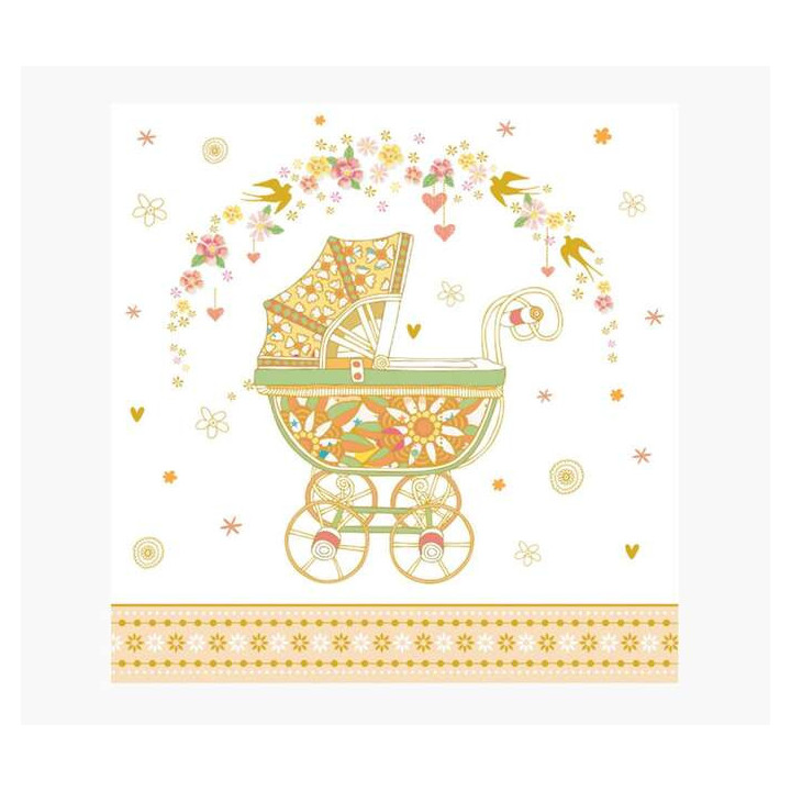 Pictura Tarjeta Arabesque - 16x16cm - Tematica Nacimiento - Tarjeta Triptica sin Envoltorio - Incluye Sobre Blanco - Papel con