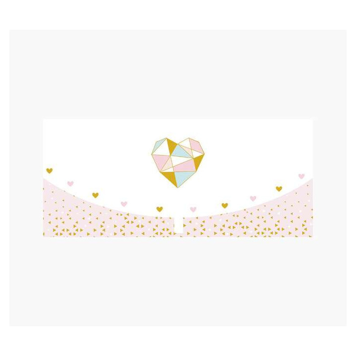 Pictura Tarjeta Money Cards - Formato Horizontal - Tematica Corazones - 21.3x9.6cm - Embolsada Individualmente - Incluye Sobre