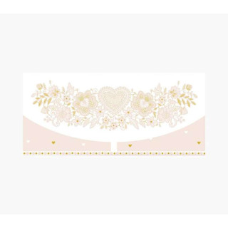 Pictura Tarjeta Money Cards - Tarjeta de Regalo Tipo Sobre Horizontal - Tematica Corazones y Flores - 21.3x9.6cm - Embolsada In