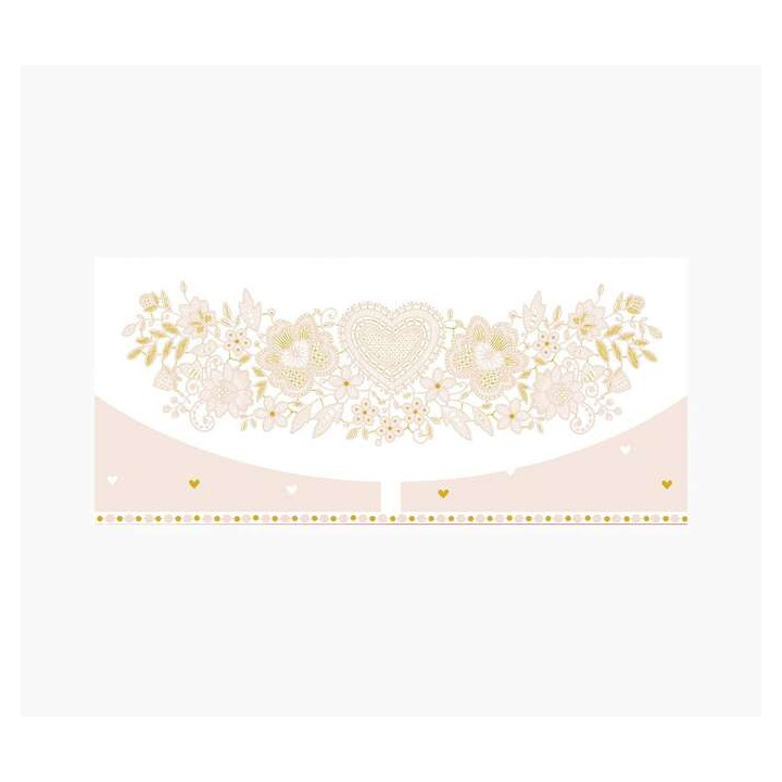 Pictura Tarjeta Money Cards - Tarjeta de Regalo Tipo Sobre Horizontal - Tematica Corazones y Flores - 21.3x9.6cm - Embolsada In