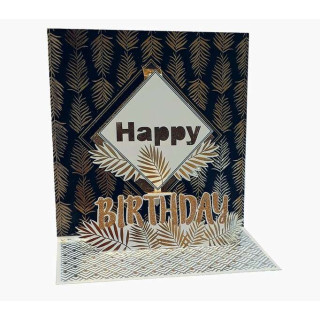 Pictura Tarjeta 3D Pop-Up - 16x16cm - Tematica Cumpleaños - Embolsada Individualmente en Celofan - Incluido Sobre Blanco - Pap