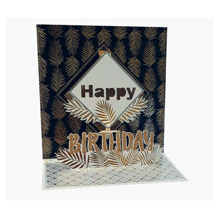 Pictura Tarjeta 3D Pop-Up - 16x16cm - Tematica Cumpleaños - Embolsada Individualmente en Celofan - Incluido Sobre Blanco - Pap