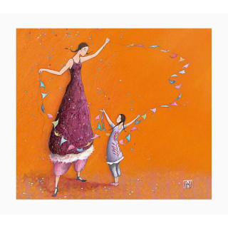 Pictura Aquarupella Gaëlle Boissonnard Tarjeta Doble 14x16cm - Acabado en Barniz de Relieve UV Grueso - Laminado Mate de Tacto