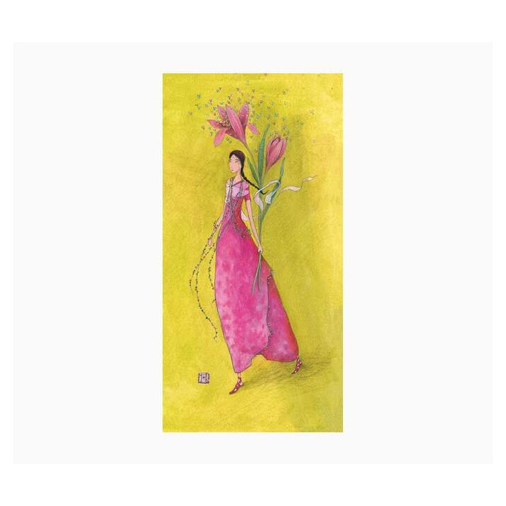 Pictura Gaëlle Boissonnard Tarjeta Doble - Acabado en Barniz de Relieve UV Grueso - Laminado Mate de Tacto Suave - 10.5x21cm -