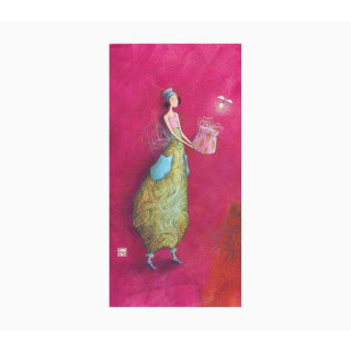 Pictura Aquarupella Gaëlle Boissonnard Tarjeta Doble 10.5x21cm - Acabado en Barniz de Relieve UV Grueso - Laminado Mate de Tac