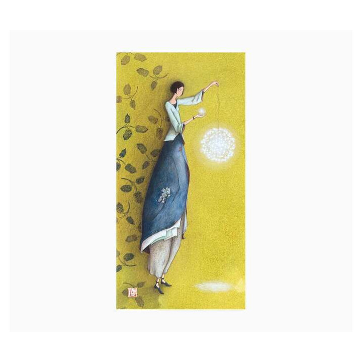 Pictura Aquarupella Gaëlle Boissonnard Tarjeta Doble 10.5x21cm - Acabado en Barniz de Relieve UV Grueso - Laminado Mate de Tac