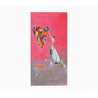 Pictura Gaëlle Boissonnard Tarjeta Doble - Acabado en Barniz de Relieve UV Grueso - Laminado Mate de Tacto Suave - 10.5x21cm -