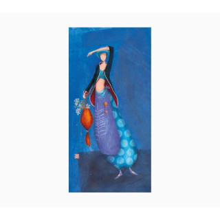 Pictura Gaëlle Boissonnard Tarjeta Doble - Acabado en Barniz de Relieve UV Grueso - Laminado Mate de Tacto Suave - 10.5x21cm -