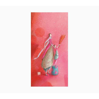 Pictura Aquarupella Gaëlle Boissonnard Tarjeta Doble 10.5x21cm - Acabado en Barniz de Relieve UV Grueso - Laminado Mate de Tac