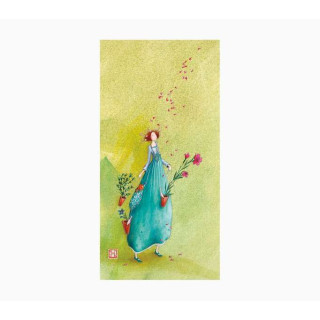 Pictura Gaëlle Boissonnard Tarjeta Doble - Acabado en Barniz de Relieve UV Grueso - Laminado Mate de Tacto Suave - 10.5x21cm -