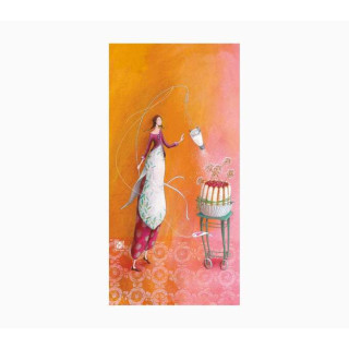 Pictura Aquarupella Gaëlle Boissonnard Tarjeta Doble 10.5x21cm - Acabado en Barniz de Relieve UV Grueso - Laminado Mate de Tac