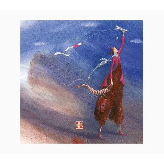 Pictura Gaëlle Boissonnard Tarjeta Doble - Acabado en Barniz de Relieve UV Grueso - Laminado Mate de Tacto Suave - 16x16cm - P