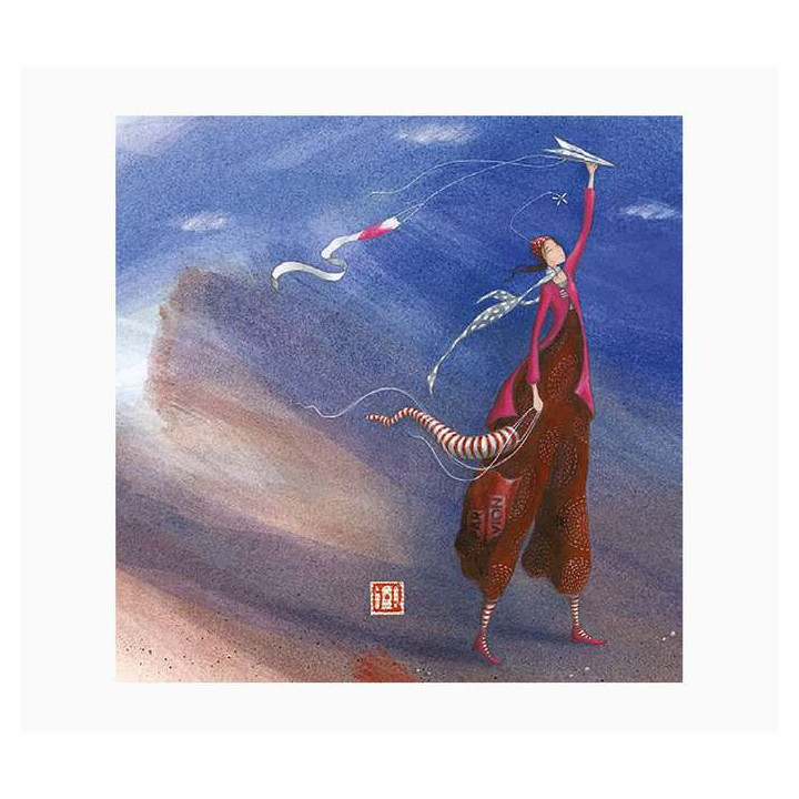 Pictura Gaëlle Boissonnard Tarjeta Doble - Acabado en Barniz de Relieve UV Grueso - Laminado Mate de Tacto Suave - 16x16cm - P